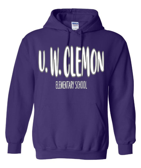 U W Clemon School Hoodie Purple