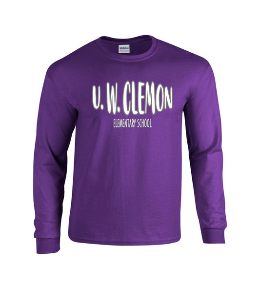 U.W Clemon School Long Sleeve Tee Purple