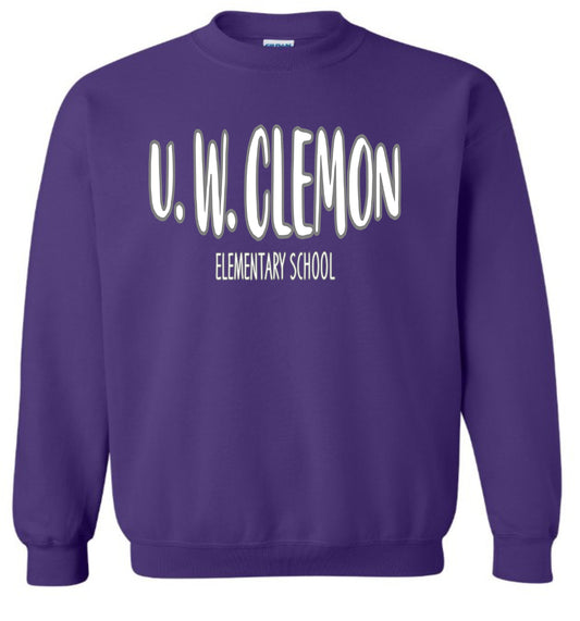 U W Clemon School Sweatshirt Purple