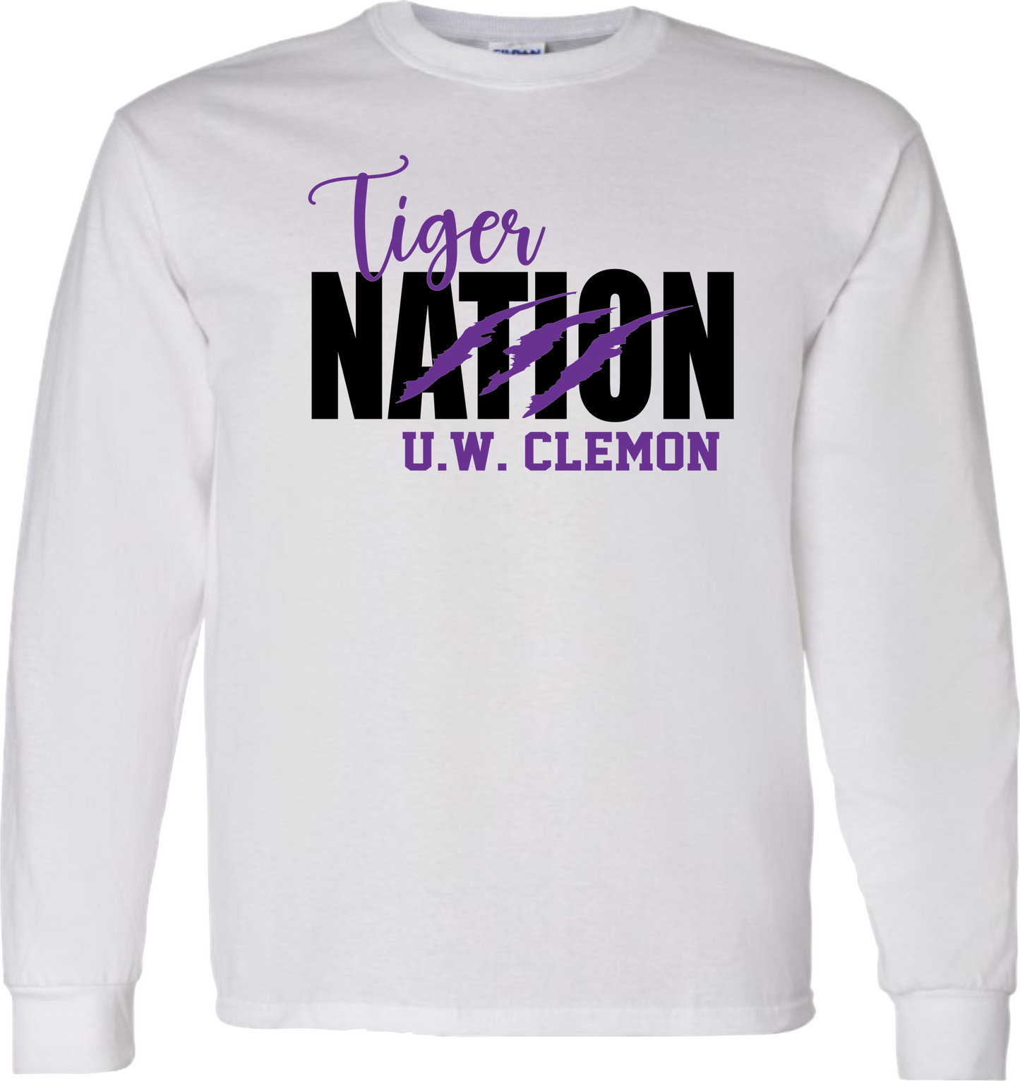 U.W Clemon School 2024-2025 Long Sleeve Tee White