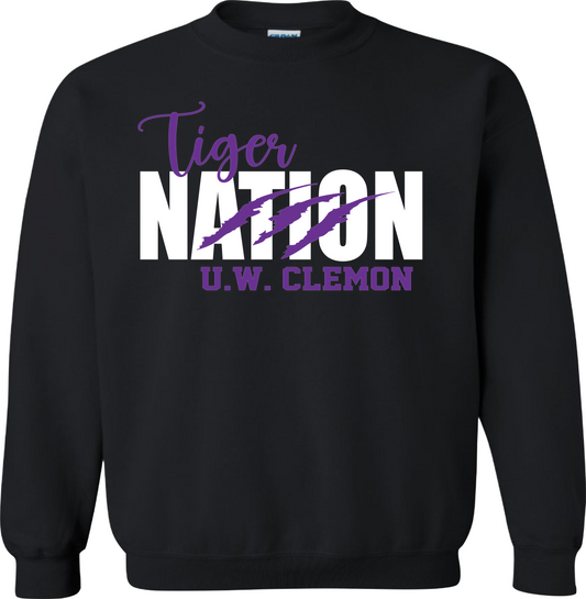 U W Clemon School Sweatshirt Black