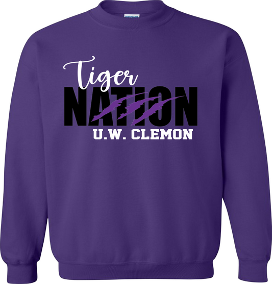 U W Clemon School Sweatshirt Purple