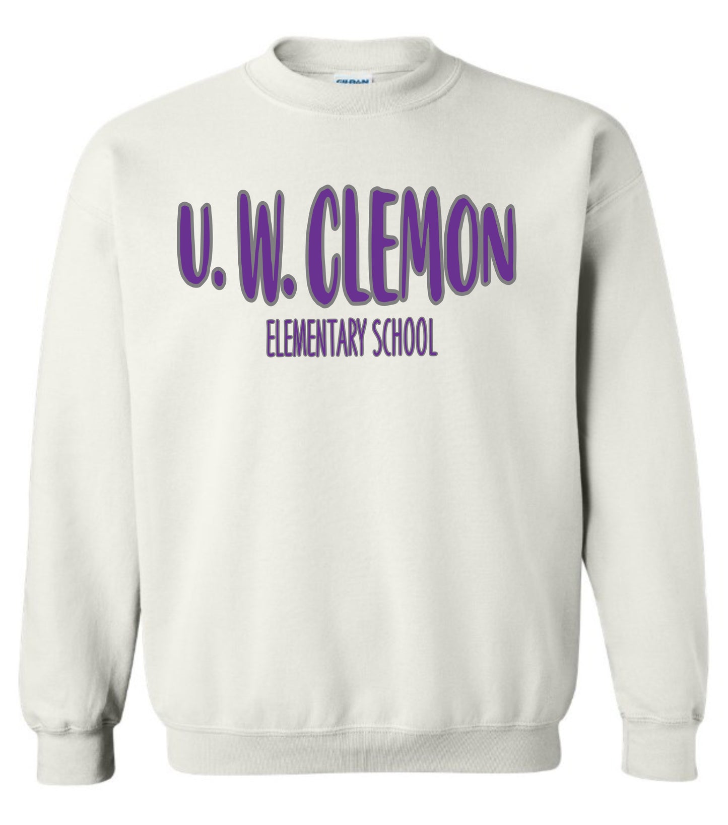 U W Clemon School Sweatshirt White