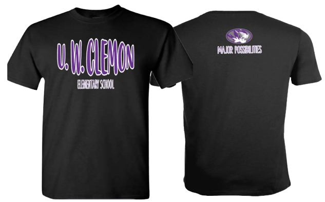 U.W Clemon School Tee Black